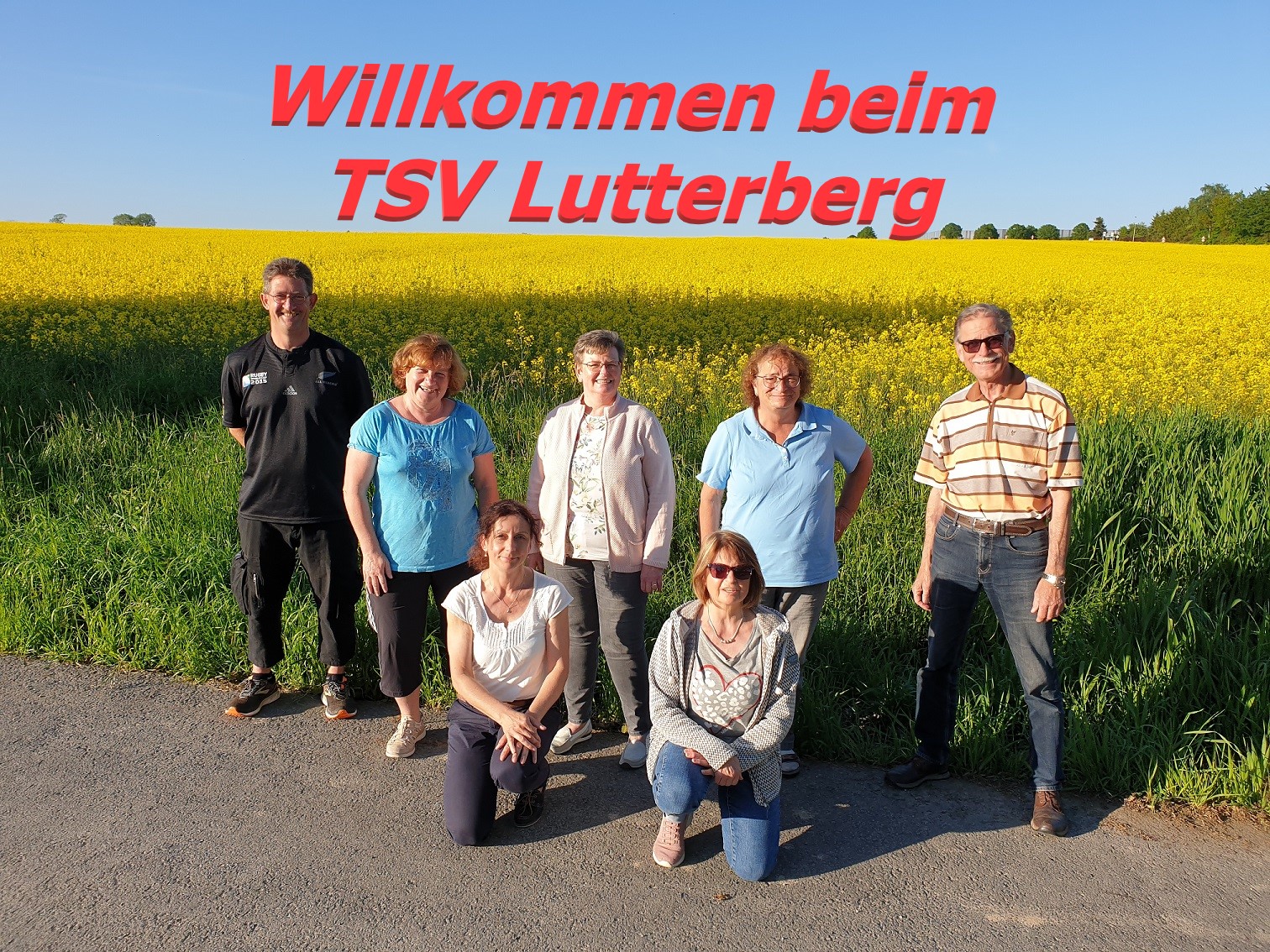 Auf dem Bild der Vorstand des TSV Lutterberg - STefan Moser - Irmtraus Weiß - Heike Salomon - Andrea Münkel - Antonia Hasper - Rita Schäger - Jürgen Horn